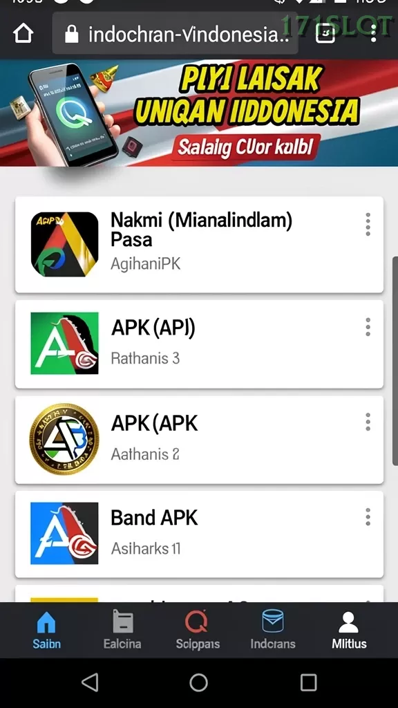 Cuplikan layar PAKDE4D — menu navigasi